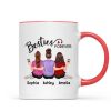 Embracing Back View Besties Sisters Forever Personalized Mug