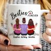 Embracing Back View Besties Sisters Forever Personalized Mug