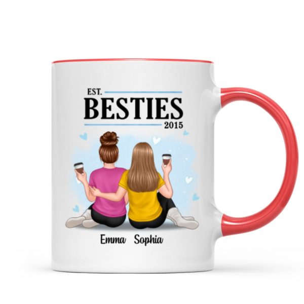 Embracing Besties Sisters Est Personalized Mug