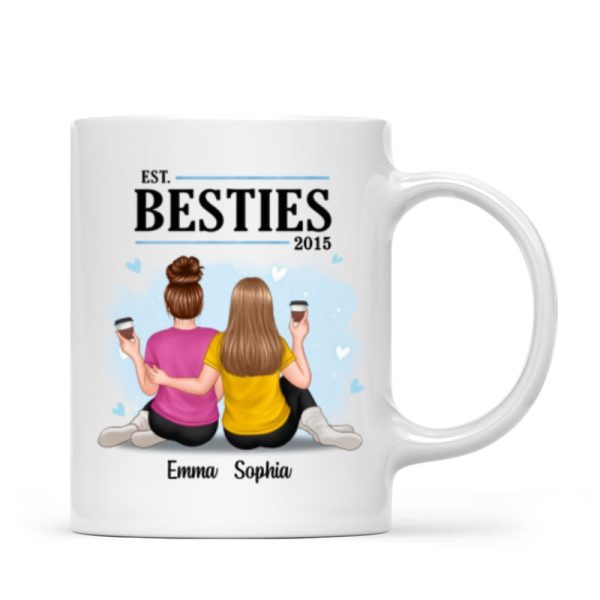 Embracing Besties Sisters Est Personalized Mug