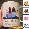 Embracing Besties Sisters On Swing Personalized Mug