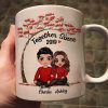 Embracing Couple Under Red Tree Gift For Him For Her Personalized Mug