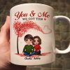 Embracing Couple Under Tree Personalized Mug