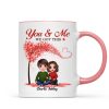 Embracing Couple Under Tree Personalized Mug