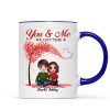 Embracing Couple Under Tree Personalized Mug