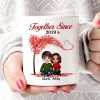 Embracing Couple Under Tree Personalized Mug