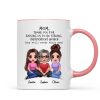 Embracing Doll Mom Daughter Sitting Thank You For Raising Independent Women Personalized Mug