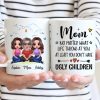 Embracing Doll Mom Daughters Sitting No Matter What Life Throws At You Personalized Mug