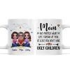 Embracing Doll Mom Daughters Sitting No Matter What Life Throws At You Personalized Mug