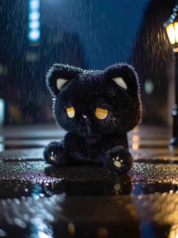 Emo Cat Plush Doll Cute Stuffed Toy Gift for Couples