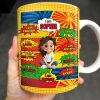 Empowering Comic Style Blast Themed Mug With Positive Affirmations - Personalized Custom Coffee Mug - KID328_MG