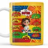 Empowering Comic Style Blast Themed Mug With Positive Affirmations - Personalized Custom Coffee Mug - KID328_MG