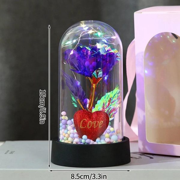 Enchanted Red Rose In Glass Dome
