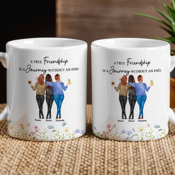 Enduring Friendship - Custom "It Takes a Long Time to Grow an Old Friend" White Ceramic Mug, Heartwarming Gift for Friends or Sisters