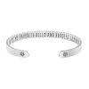 Engraved Couples Bracelet Bangle-Open Cuff with Heart & Letter