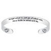 Engraved Open Bangle Bracelet