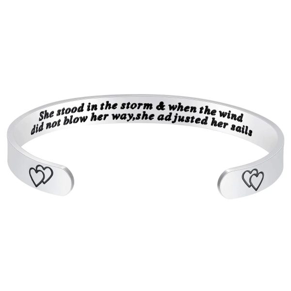 Engraved Open Bangle Bracelet