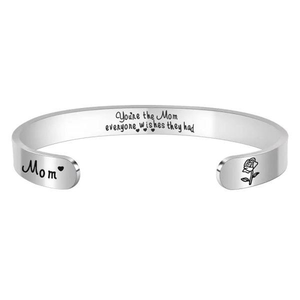 Engraved Open Bangle Bracelet