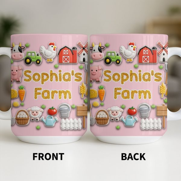 Enjoy Every Moment At The Farm With Animals And Vegetables - Personalized Custom Coffee Mug - FARM018_MG