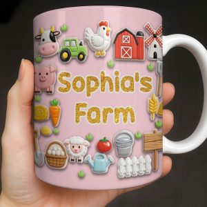 Enjoy Every Moment At The Farm With Animals And Vegetables - Personalized Custom Coffee Mug - FARM018_MG