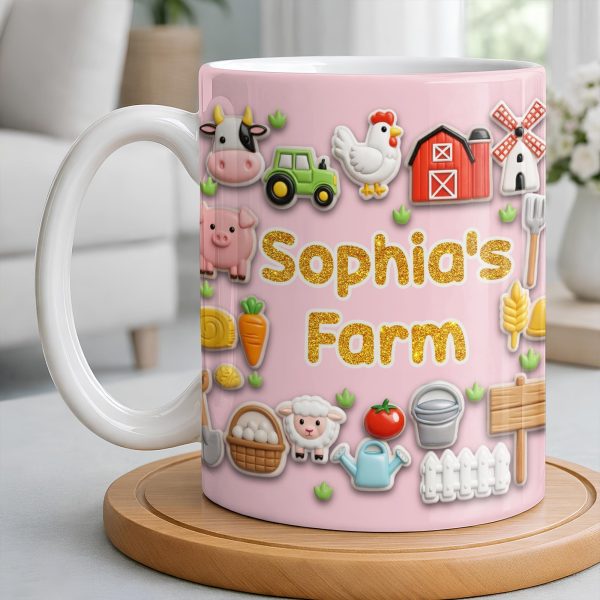 Enjoy Every Moment At The Farm With Animals And Vegetables - Personalized Custom Coffee Mug - FARM018_MG