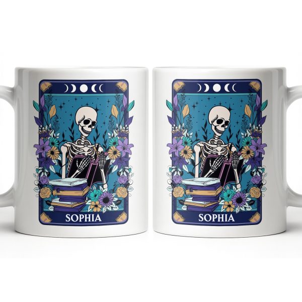Enjoy Every Moment With Books And Flowers - Personalized Custom Coffee Mug - BLV079_MG