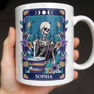 Enjoy Every Moment With Books And Flowers - Personalized Custom Coffee Mug - BLV079_MG