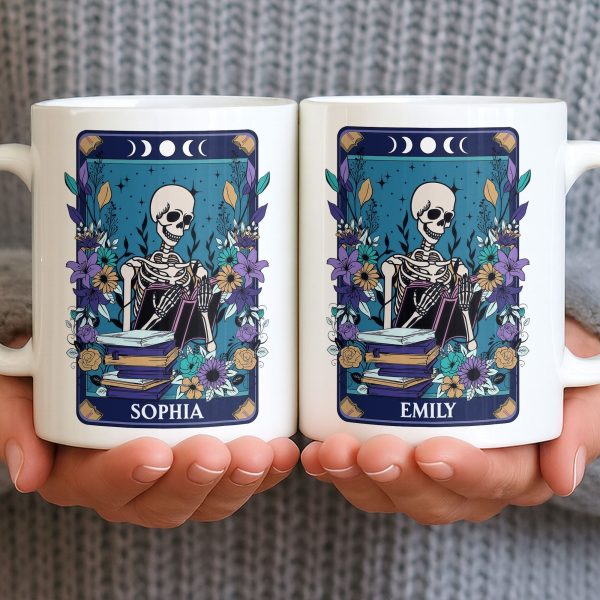 Enjoy Every Moment With Books And Flowers - Personalized Custom Coffee Mug - BLV079_MG