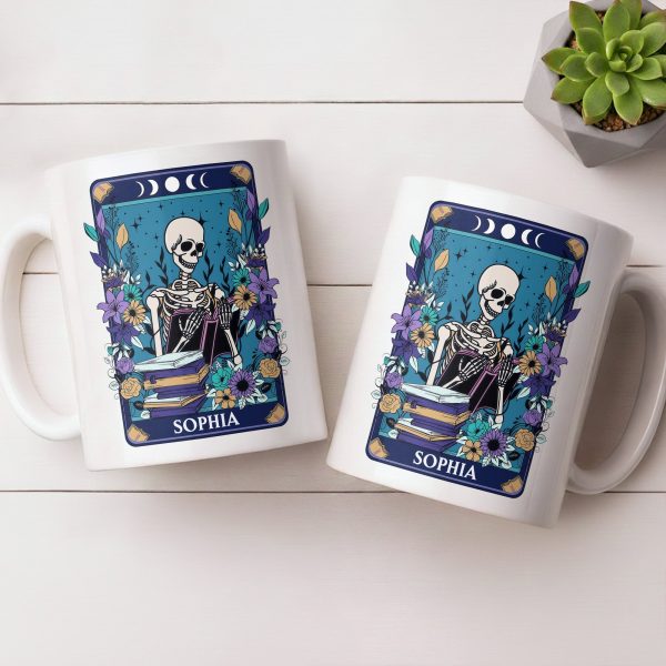 Enjoy Every Moment With Books And Flowers - Personalized Custom Coffee Mug - BLV079_MG
