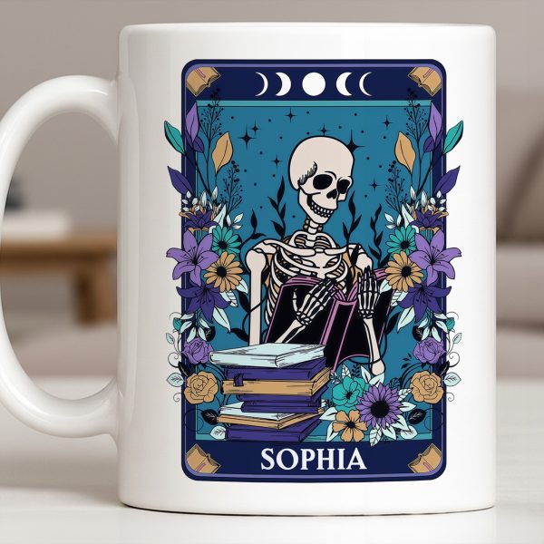 Enjoy Every Moment With Books And Flowers - Personalized Custom Coffee Mug - BLV079_MG