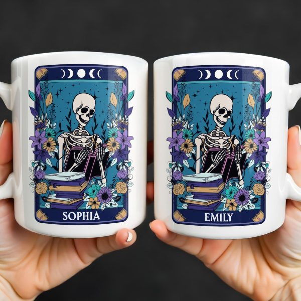 Enjoy Every Moment With Books And Flowers - Personalized Custom Coffee Mug - BLV079_MG