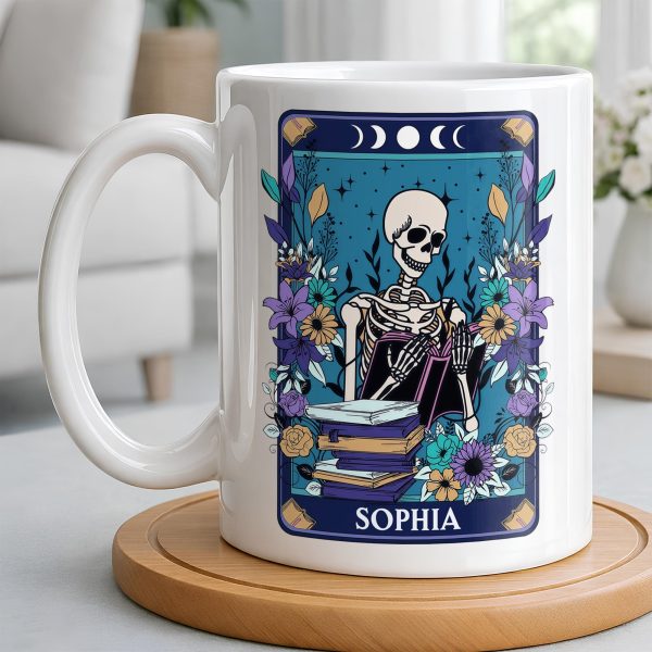 Enjoy Every Moment With Books And Flowers - Personalized Custom Coffee Mug - BLV079_MG