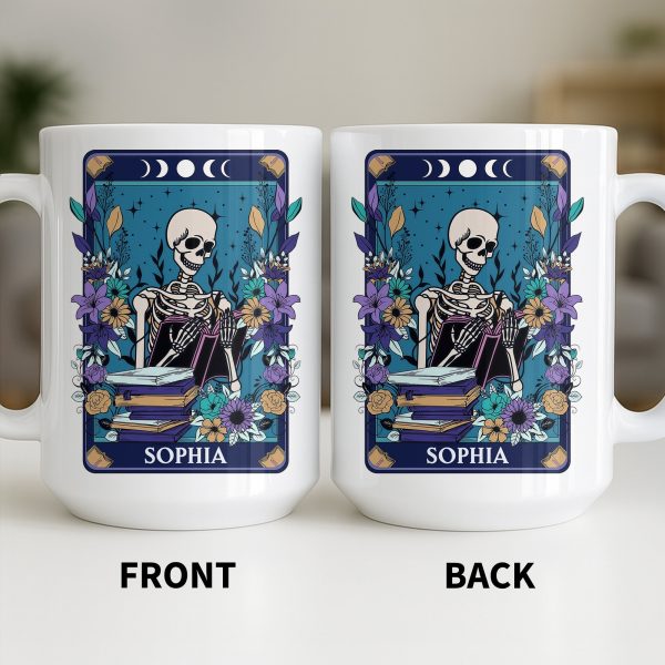 Enjoy Every Moment With Books And Flowers - Personalized Custom Coffee Mug - BLV079_MG