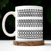 Enjoy Your Daily Coffee With Traditional Patterns, Geometric Lines - Personalized Custom Coffee Mug - FAM353_MG