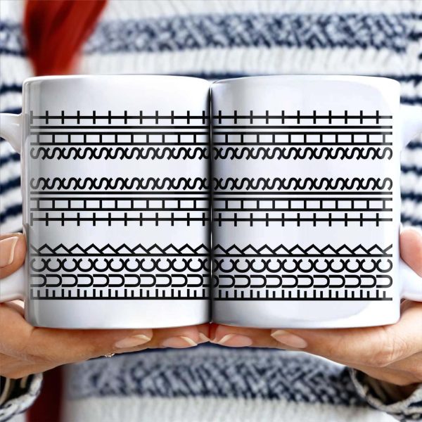 Enjoy Your Daily Coffee With Traditional Patterns, Geometric Lines - Personalized Custom Coffee Mug - FAM353_MG
