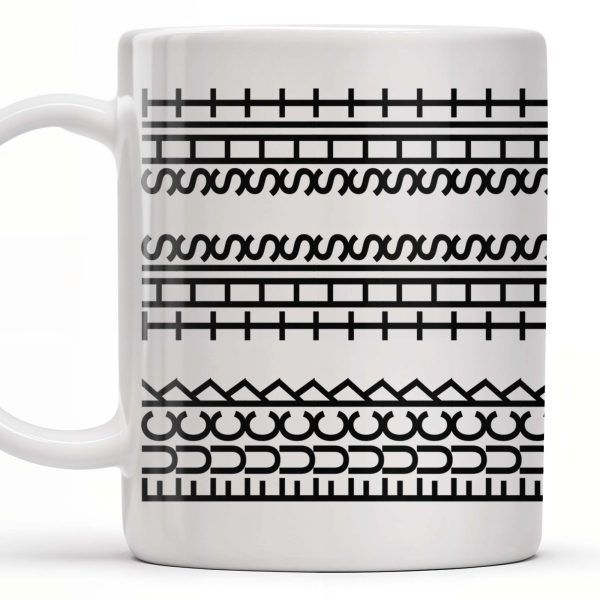 Enjoy Your Daily Coffee With Traditional Patterns, Geometric Lines - Personalized Custom Coffee Mug - FAM353_MG