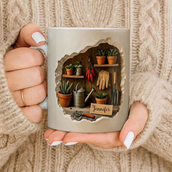 Essential Gardening Tools And Plants Design - Personalized Custom Coffee Mug - GARD029_MG