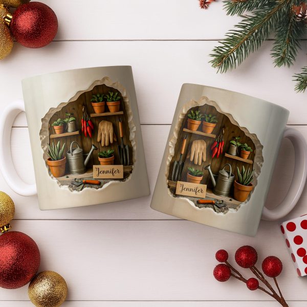 Essential Gardening Tools And Plants Design - Personalized Custom Coffee Mug - GARD029_MG