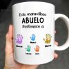 Este Maravilloso Padre Abuelo Pertenece A - Personalized Custom Coffee Mug - GRP032_MG