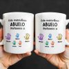 Este Maravilloso Padre Abuelo Pertenece A - Personalized Custom Coffee Mug - GRP032_MG