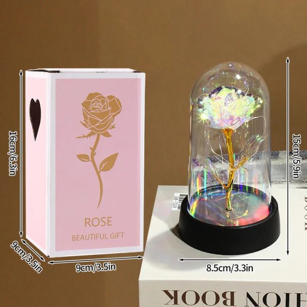 Eternal Galaxy Rose with LED Lights Romantic Gift for Valentine’s Day and Wedding