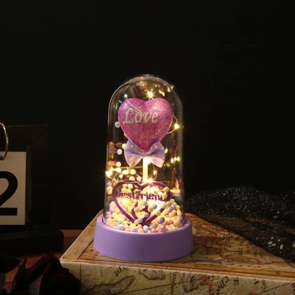 Eternal Galaxy Rose with LED Lights Romantic Gift for Valentine’s Day and Wedding