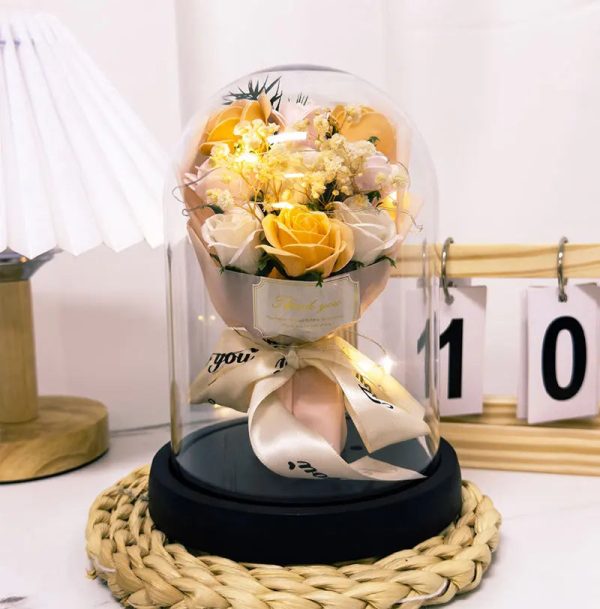 Eternal LED Rose Acrylic Dome Decor