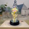 Eternal LED Rose in Glass Dome for Valentine's Day, Wedding, and Romantic Gifts