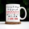 Eternal Promise To Be By Your Side, Romantic Couple Design - Personalized Custom Coffee Mug - CPL280_MG