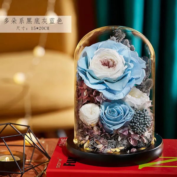 Eternal Rose Glass Dome Light Decor