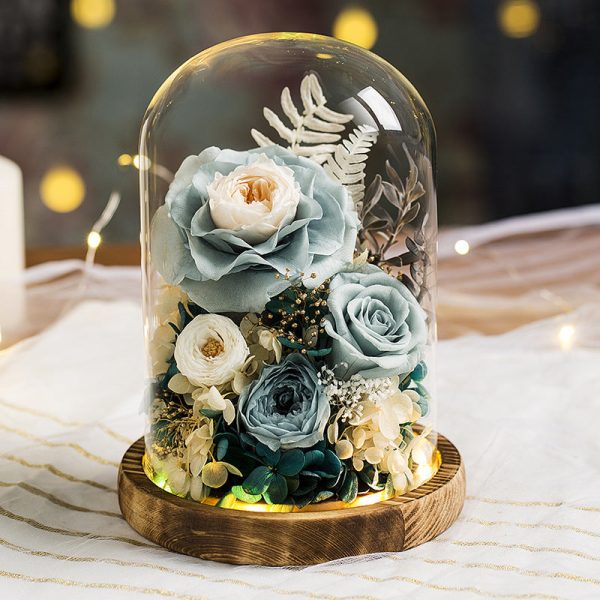 Eternal Rose Glass Dome Light Decor