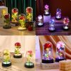 Eternal Rose in Glass Dome Handmade Artificial Flower for Gifts and Decoration