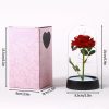 Eternal Rose in Glass Dome Handmade Artificial Flower for Gifts and Decoration