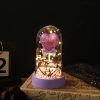 Eternal Rose in Glass Dome Handmade Artificial Flower for Gifts and Decoration